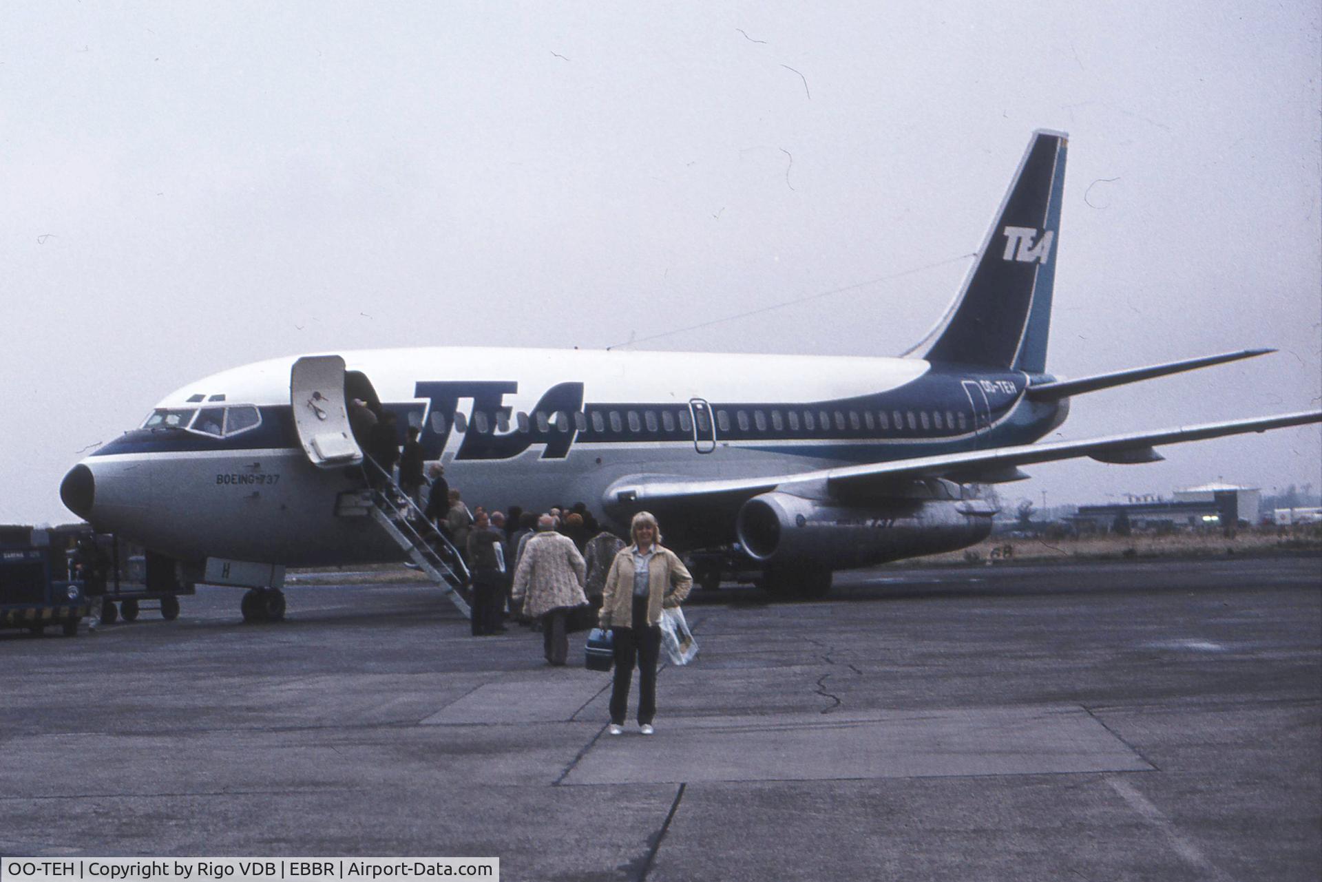 OO-TEH, 1976 Boeing 737-2M8 C/N 21231, Brussels Airport 1985.