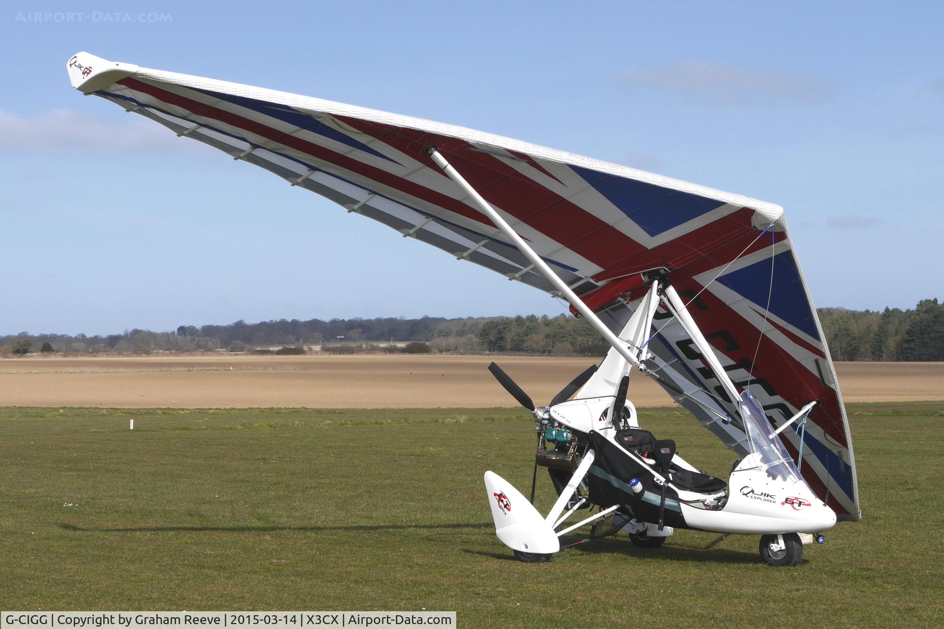 G-CIGG, 2014 P&M Aviation Quik GTR C/N 8690, Parked at Northrepps.