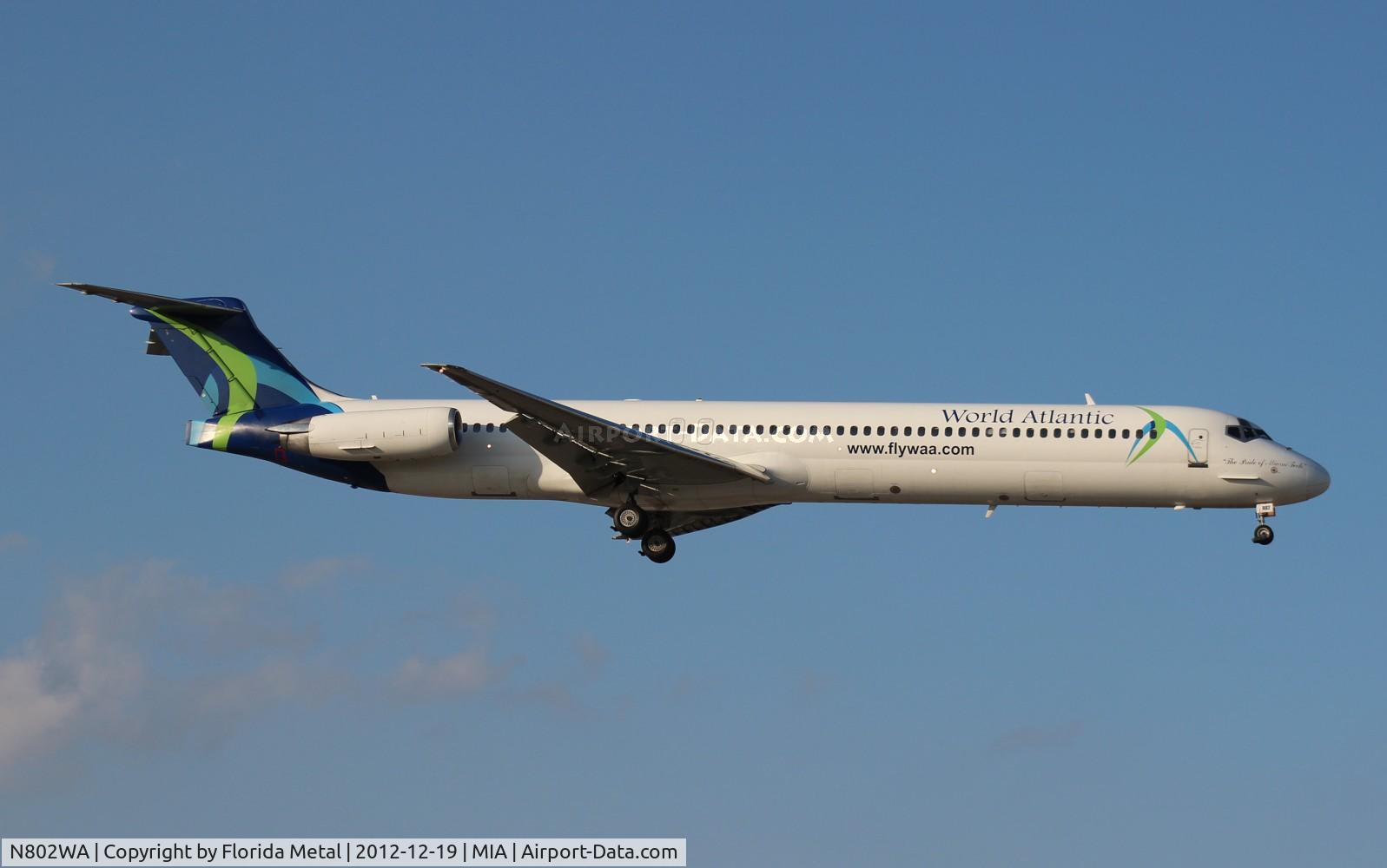 N802WA, 1990 McDonnell Douglas MD-83 (DC-9-83) C/N 53052, World Atlantic