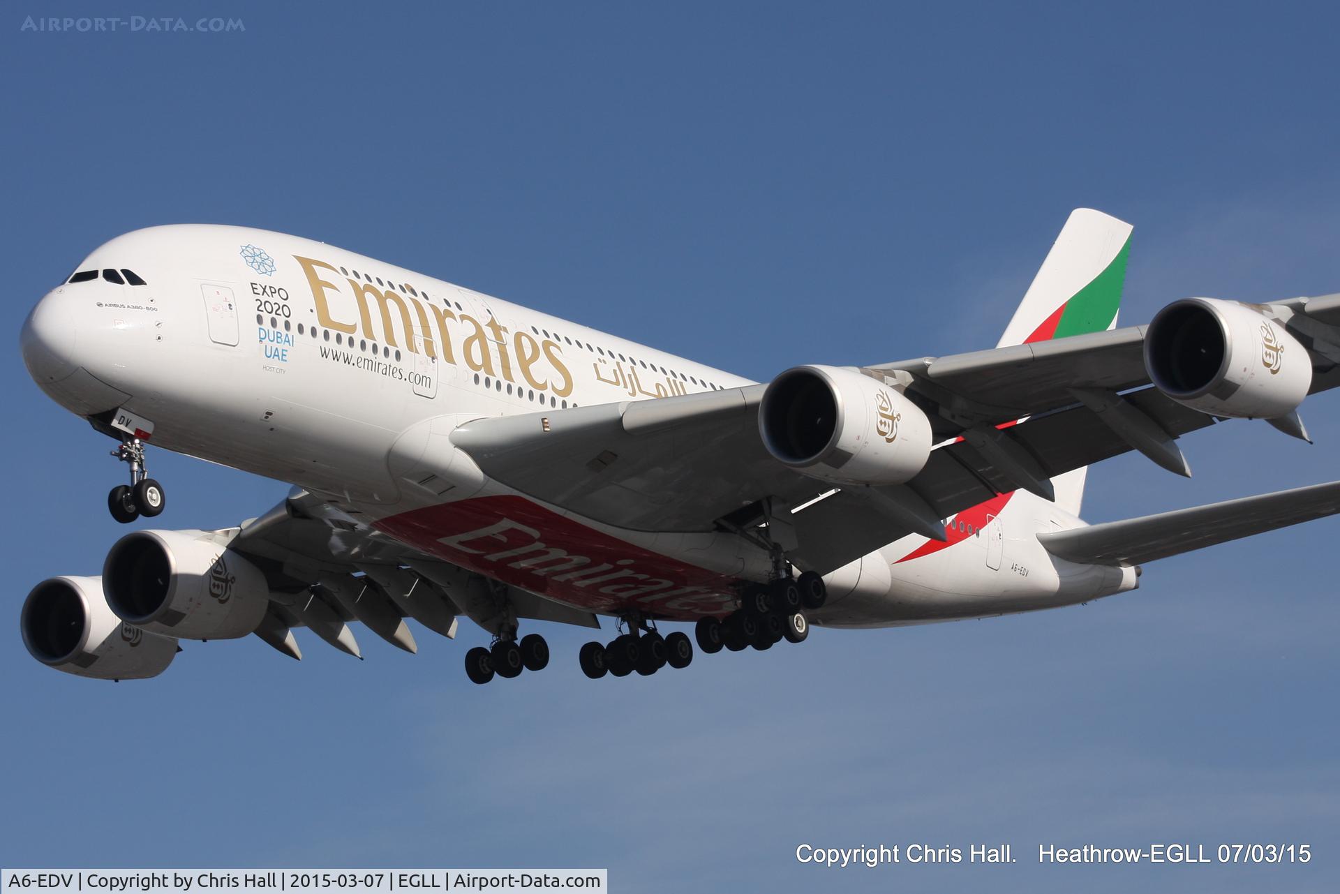 A6-EDV, 2011 Airbus A380-861 C/N 101, Emirates