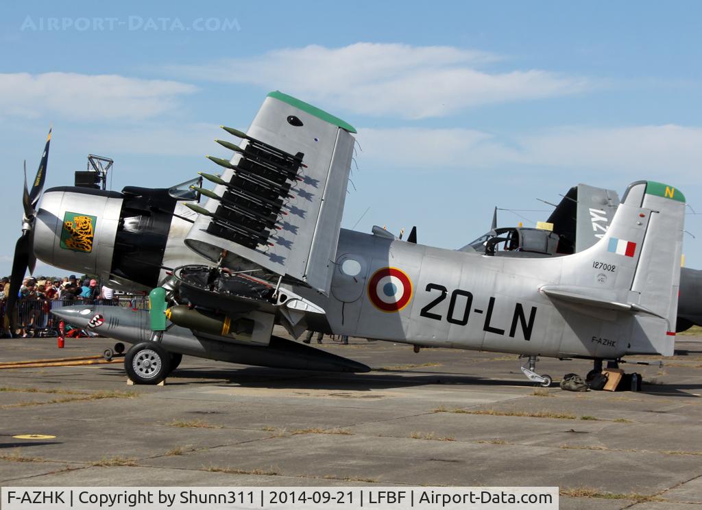 F-AZHK, Douglas AD-4N Skyraider C/N 7802, Participant of the LFBF Airshow 2014 - Demo aircraft