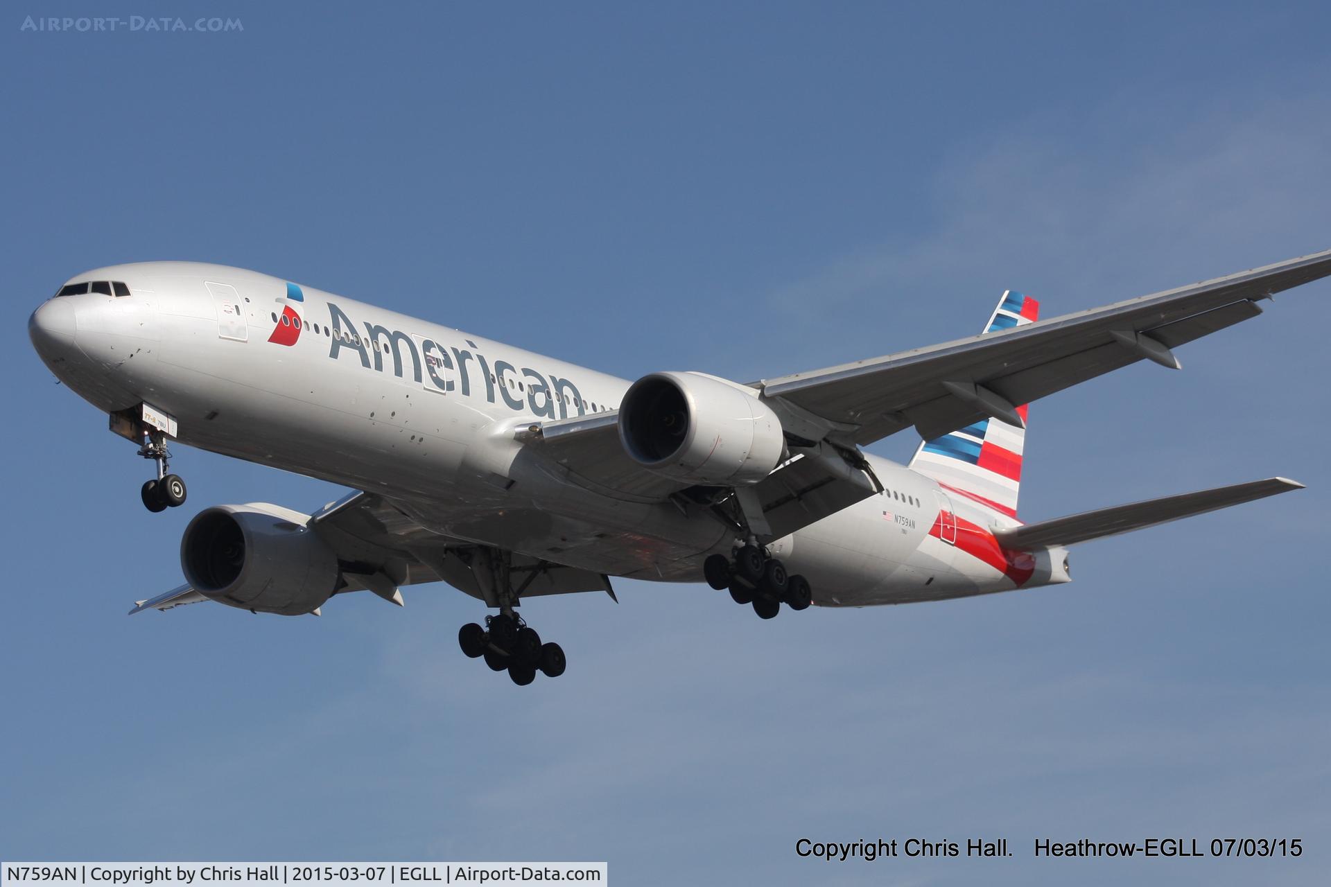 N759AN, 2001 Boeing 777-223/ER C/N 32638, American Airlines