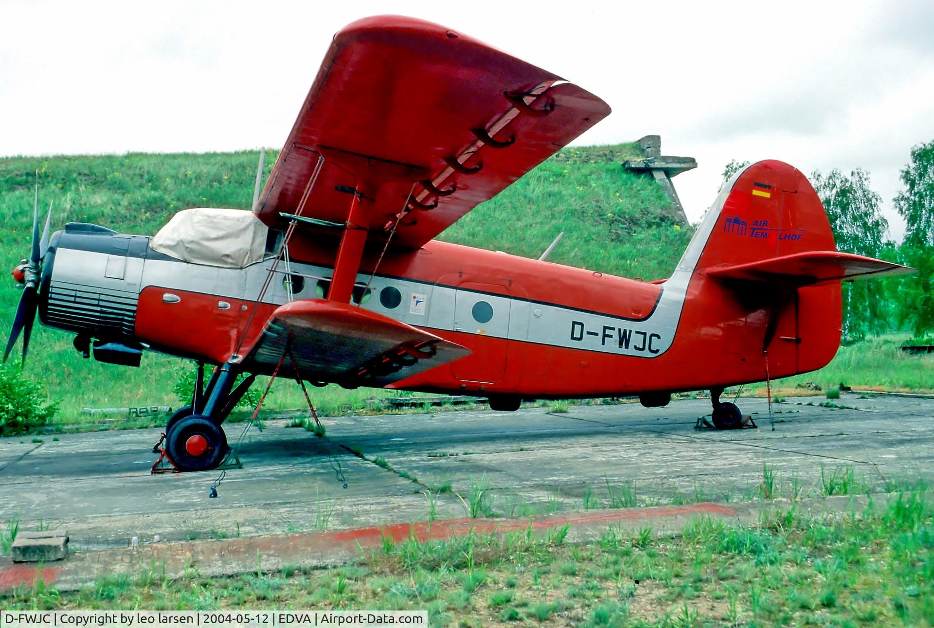 D-FWJC, 1968 PZL-Mielec AN-2TD C/N 1G86-50, Finow EDAV 12.5.04 ex DDR-WJC,DM-WJC