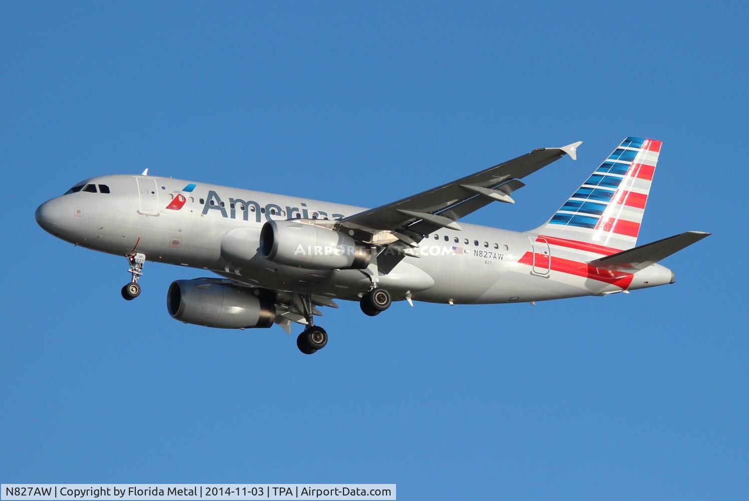 N827AW, 2001 Airbus A319-132 C/N 1547, American A319