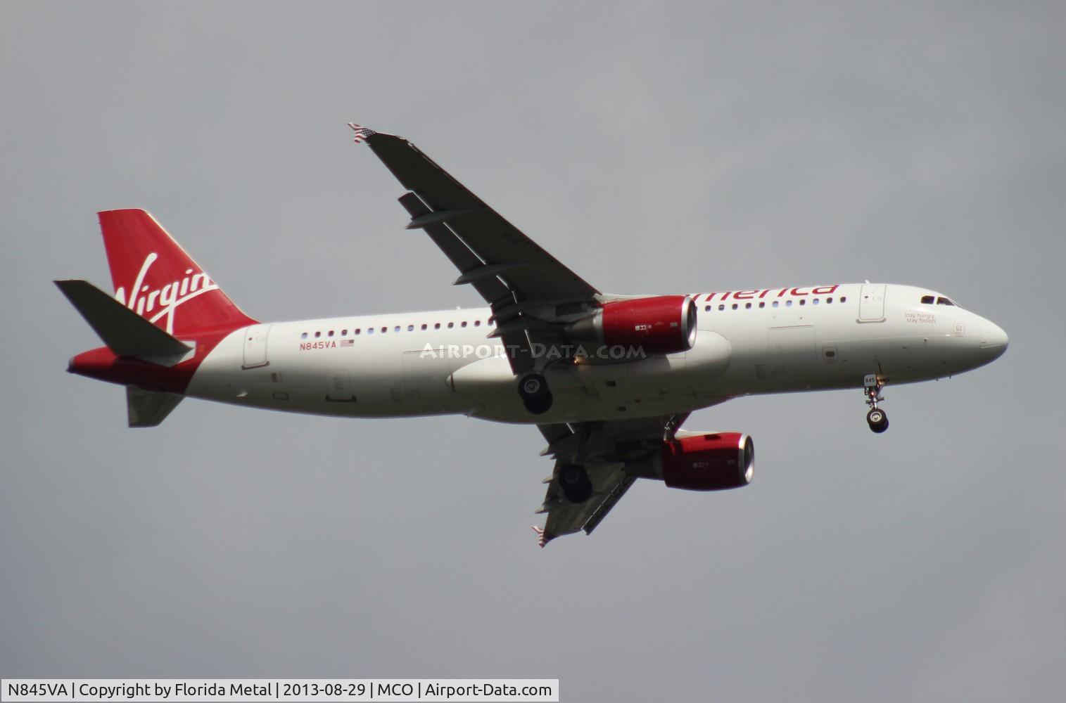 N845VA, 2011 Airbus A320-214 C/N 4867, Virgin America