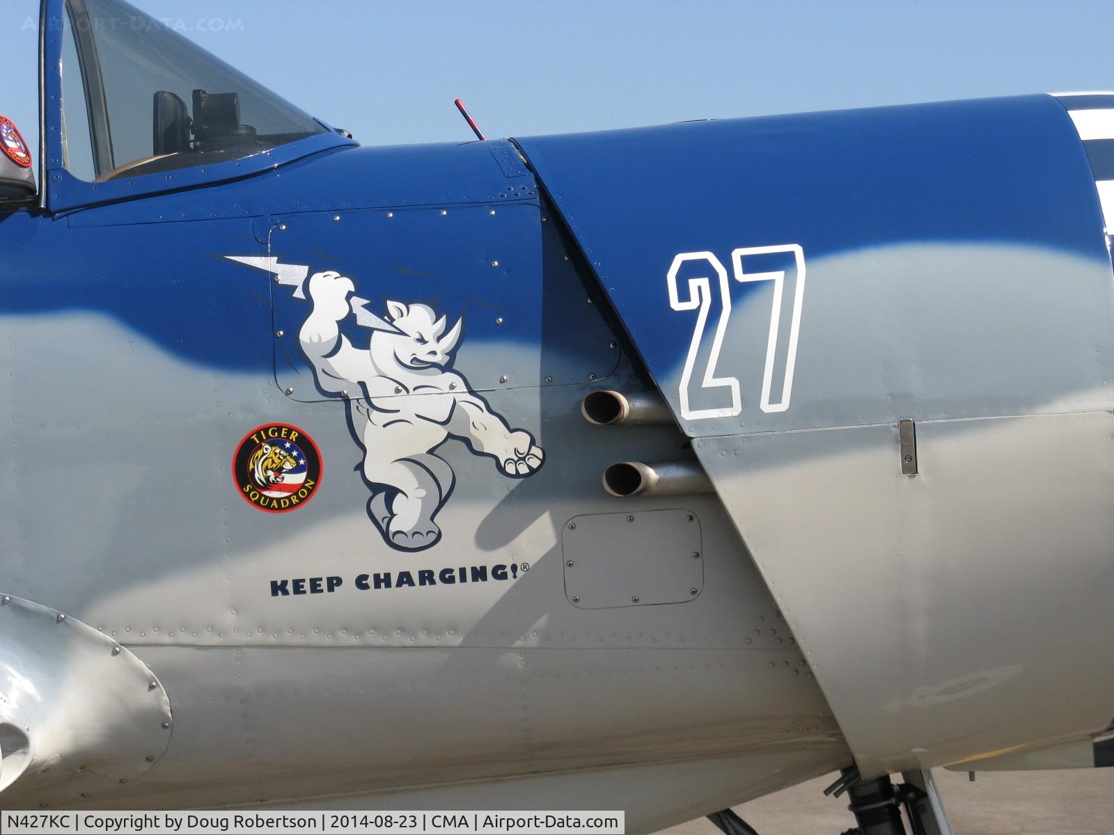 N427KC, 1985 Nanchang CJ-6A C/N 4332003, 1985 Nanchang China CJ-6A, Huosai 6J1A 285 Hp radial, logo