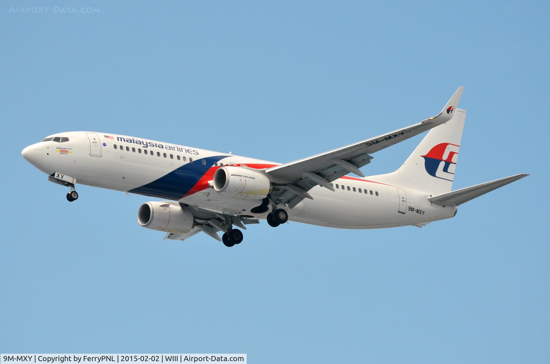 9M-MXY, 2014 Boeing 737-8H6 C/N 40162, Malaysian B738 arriving this afternoon.