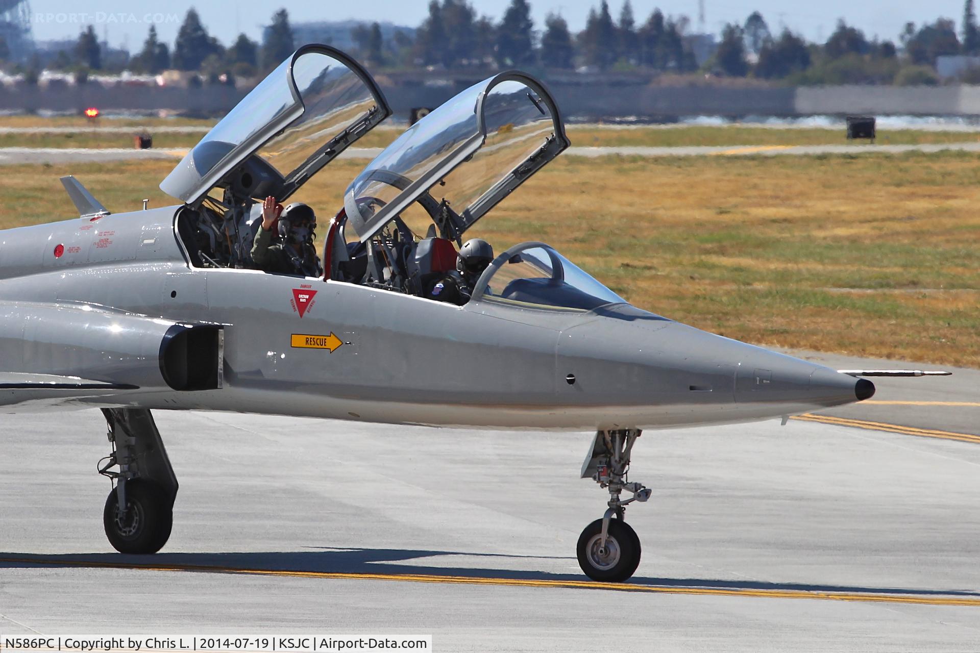 N586PC, 1966 Northrop F-5B Freedom Fighter C/N 9066, A rare 1966 F-5 at San Jose International Airport. I did not take this photo. Credit goes to @SJCSpotter.