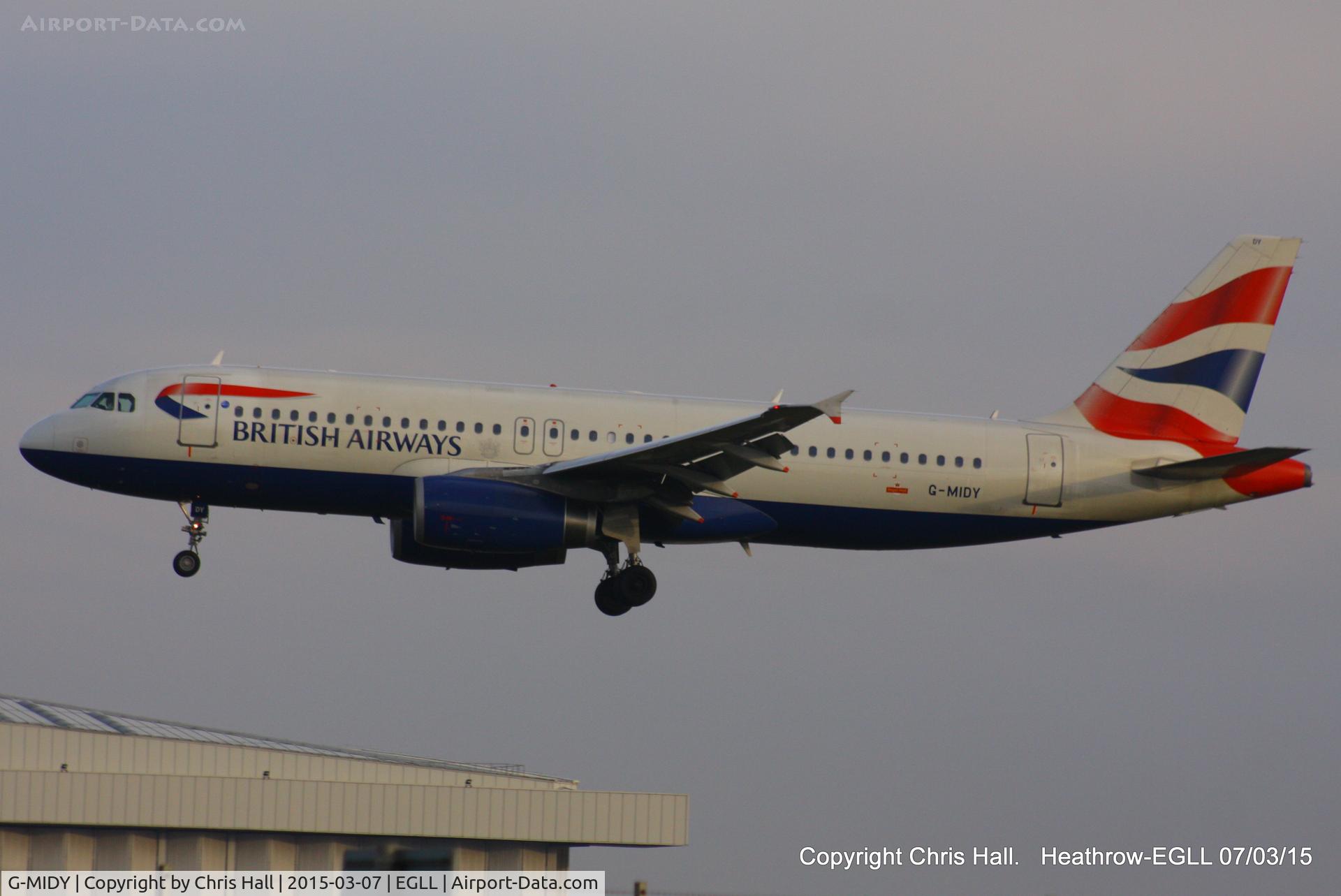 G-MIDY, 1999 Airbus A320-232 C/N 1014, British Airways