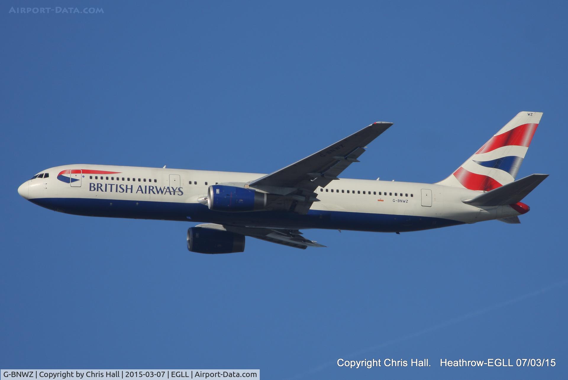G-BNWZ, 1997 Boeing 767-336/ER C/N 25733, British Airways