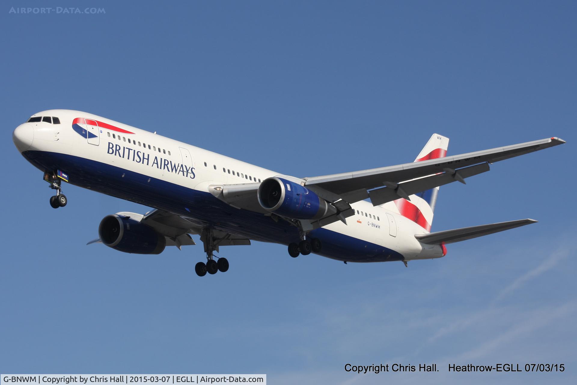 G-BNWM, 1991 Boeing 767-336 C/N 25204, British Airways