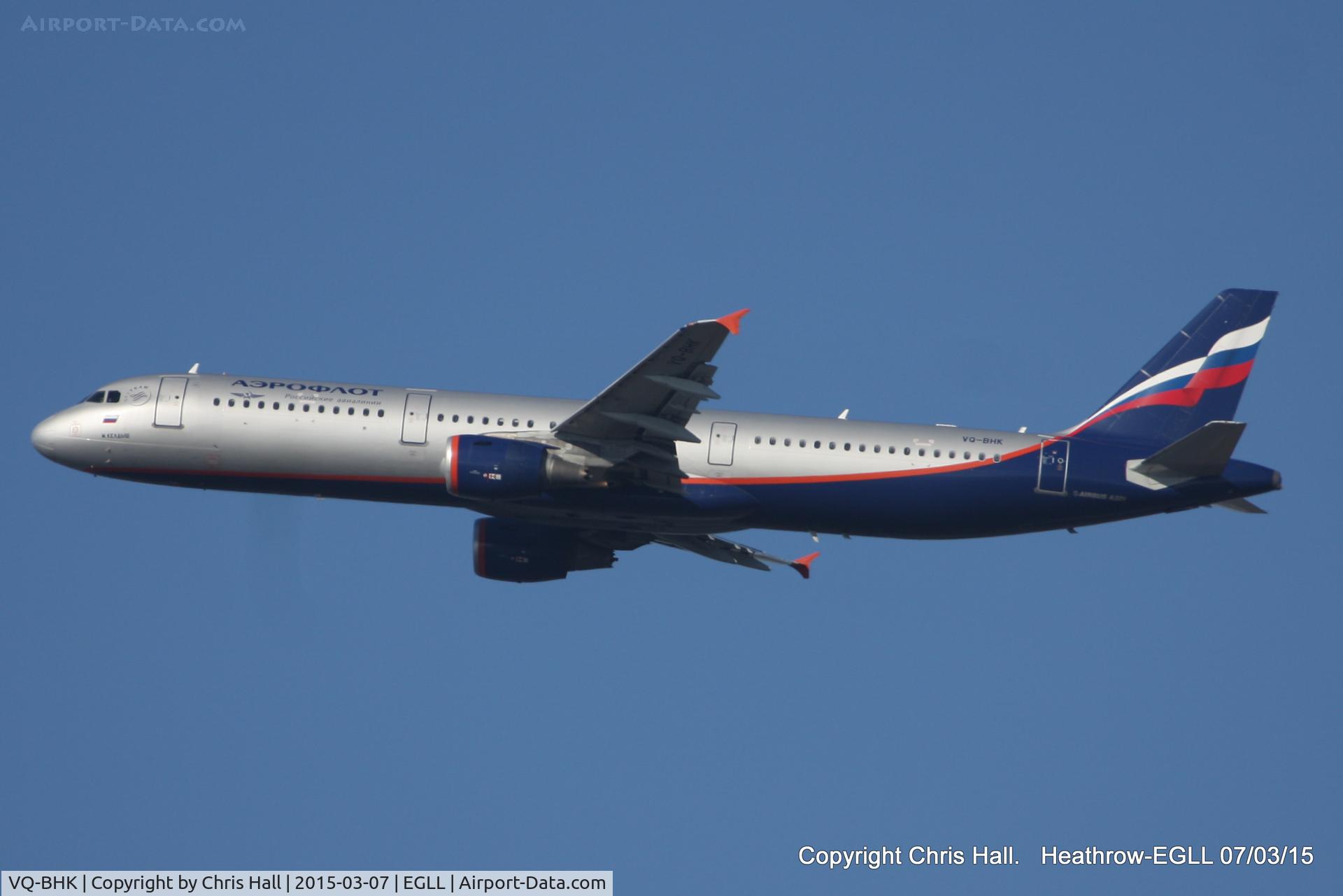 VQ-BHK, 2010 Airbus A321-211 C/N 4461, Aeroflot - Russian Airlines