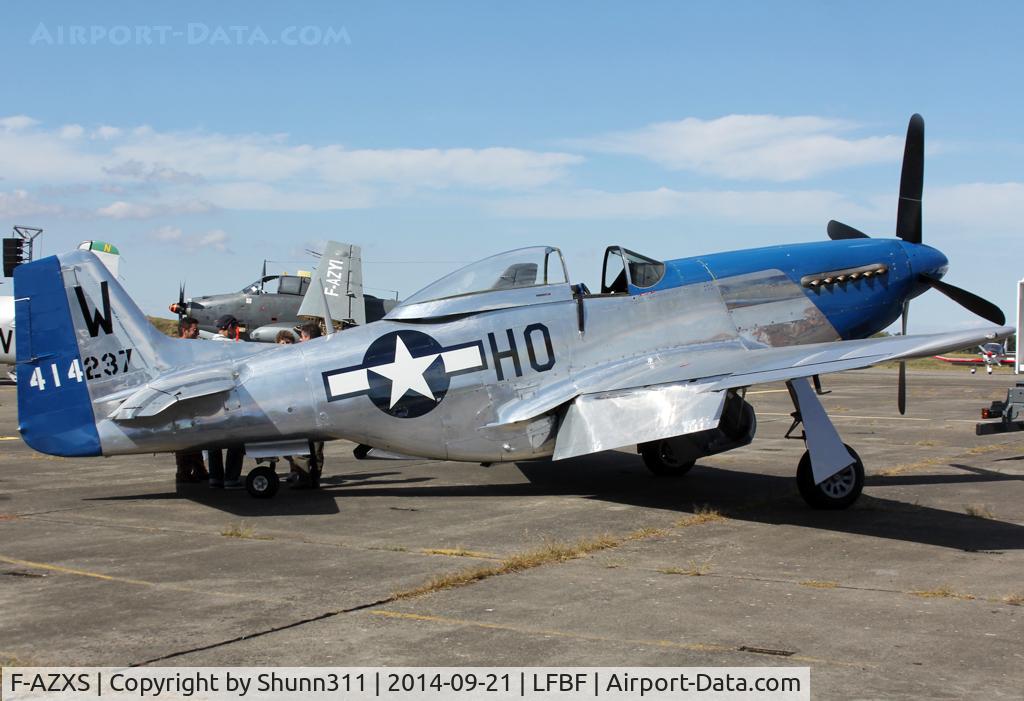 F-AZXS, 1944 North American F-51D Mustang C/N 122-40196, Participant of the LFBF Airshow 2014 - Demo aircraft