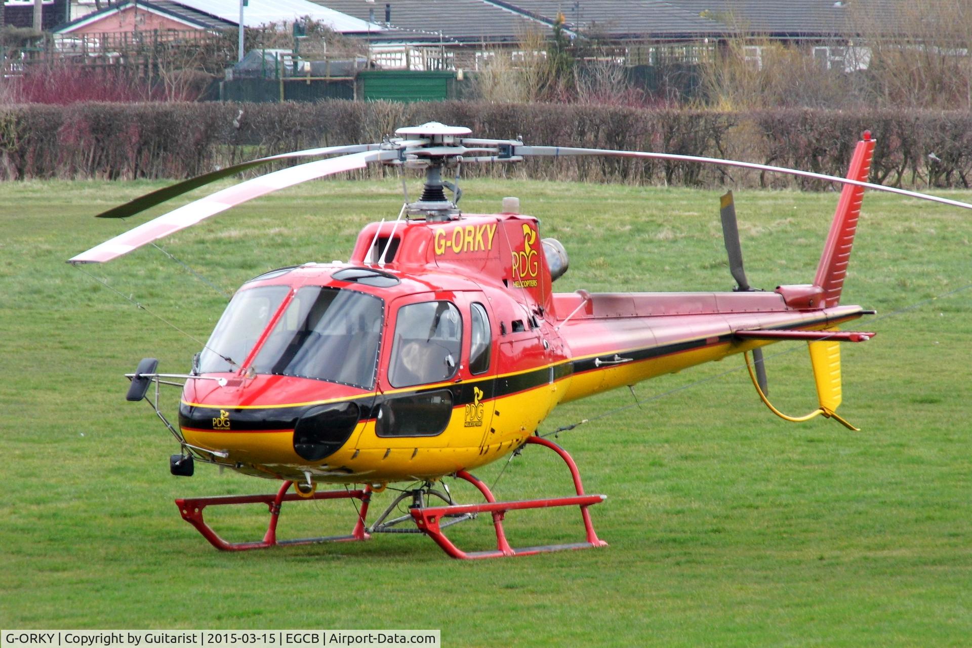 G-ORKY, Eurocopter AS-350B-2 Ecureuil Ecureuil C/N 2153, City Airport Manchester