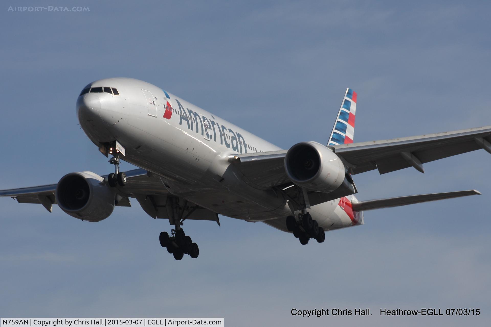 N759AN, 2001 Boeing 777-223/ER C/N 32638, American Airlines