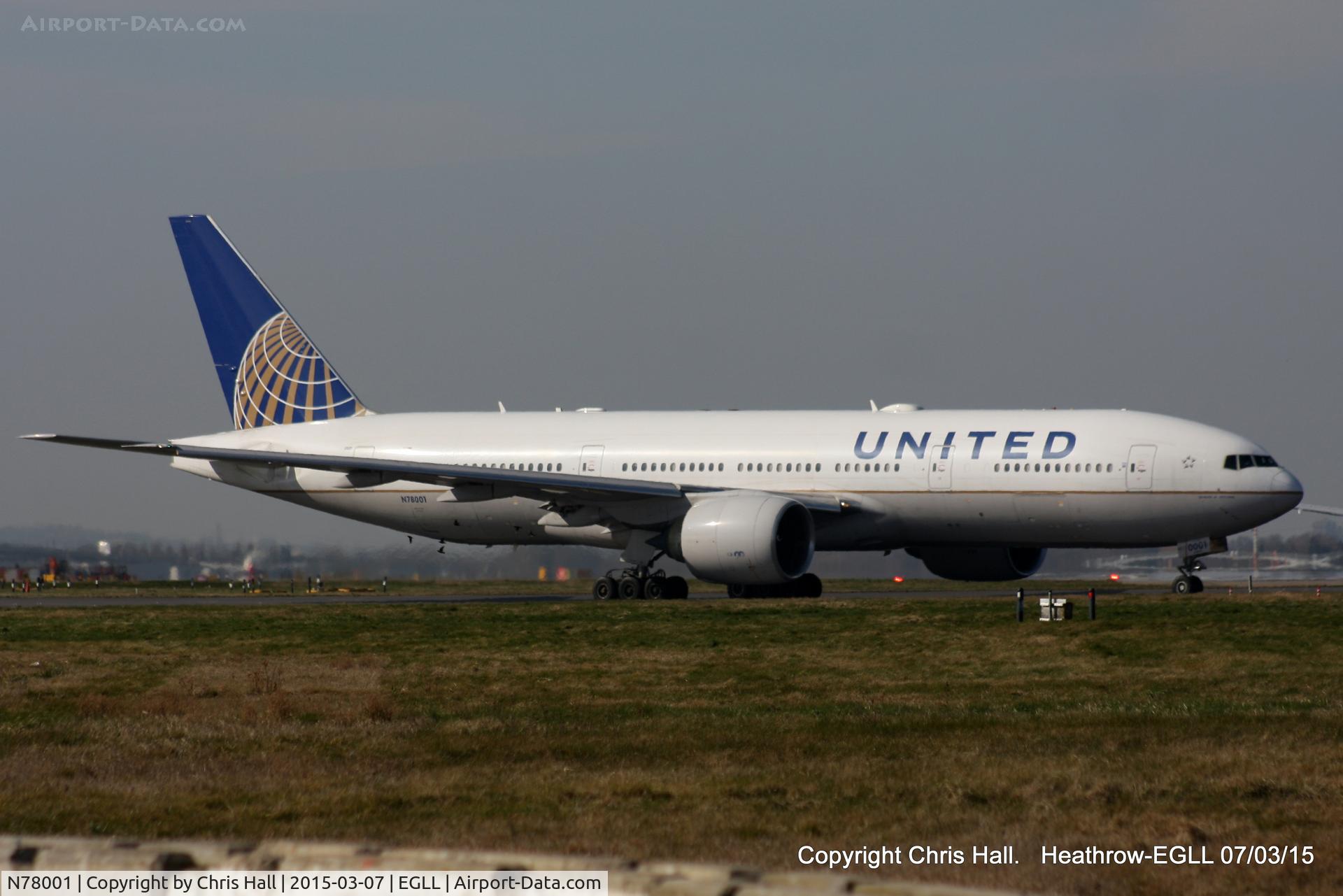 N78001, 1998 Boeing 777-224 C/N 27577, United