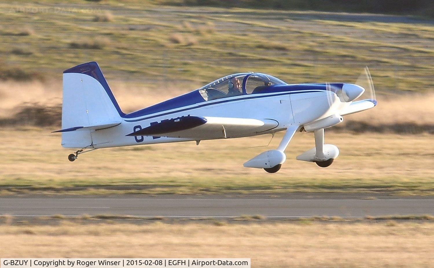 G-BZUY, 2001 Vans RV-6 C/N PFA 181A-13471, Visiting RV-6 departing Runway 28.