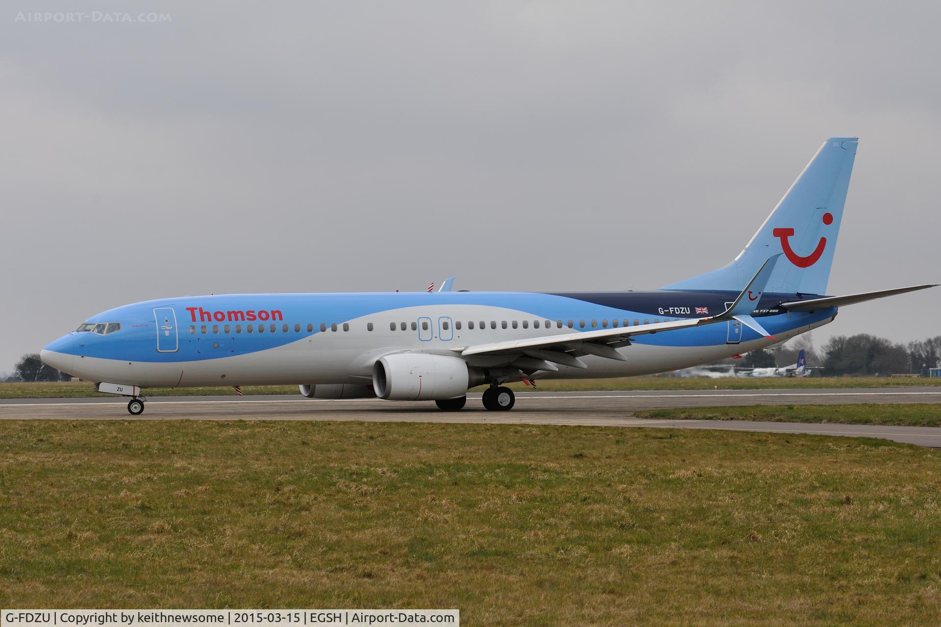 G-FDZU, 2011 Boeing 737-8K5 C/N 37253, Leaving for Tenerife.