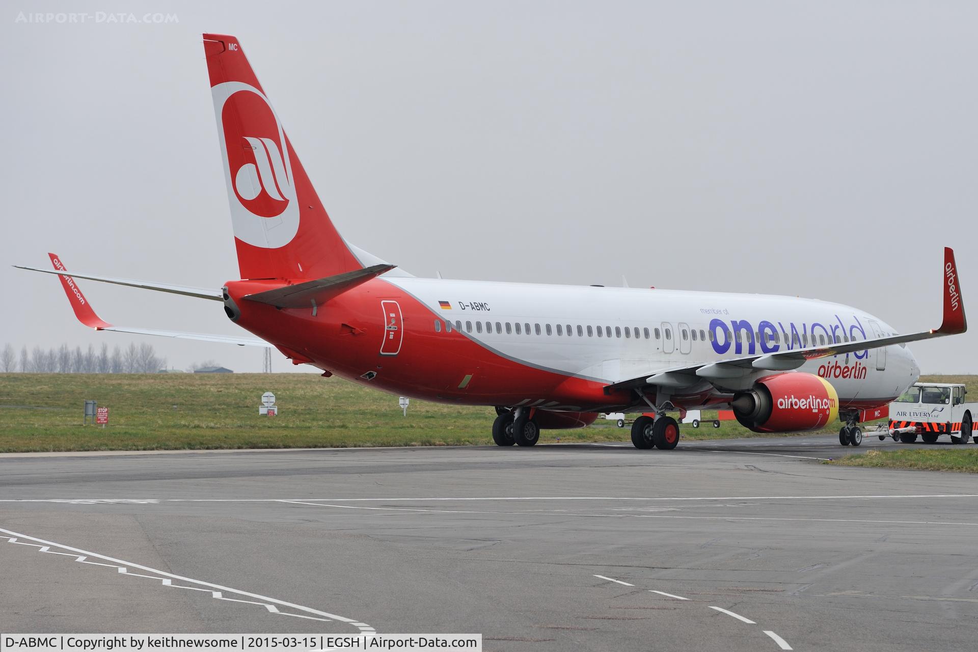 D-ABMC, 2011 Boeing 737-86J C/N 37752, Towed to spray shop.