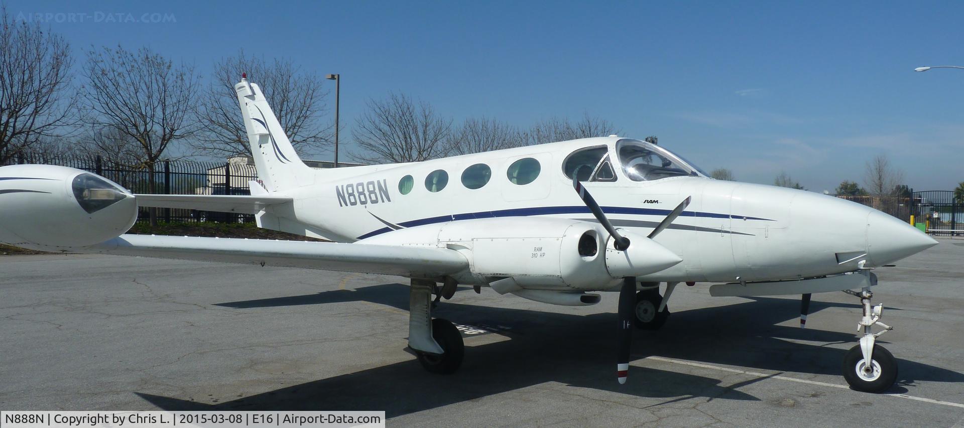 N888N, 1973 Cessna 340 C/N 340-0312, A rare 1973 transient Cessna 340 sits on the ramp at South County, getting ready for its departure in 4 hours.