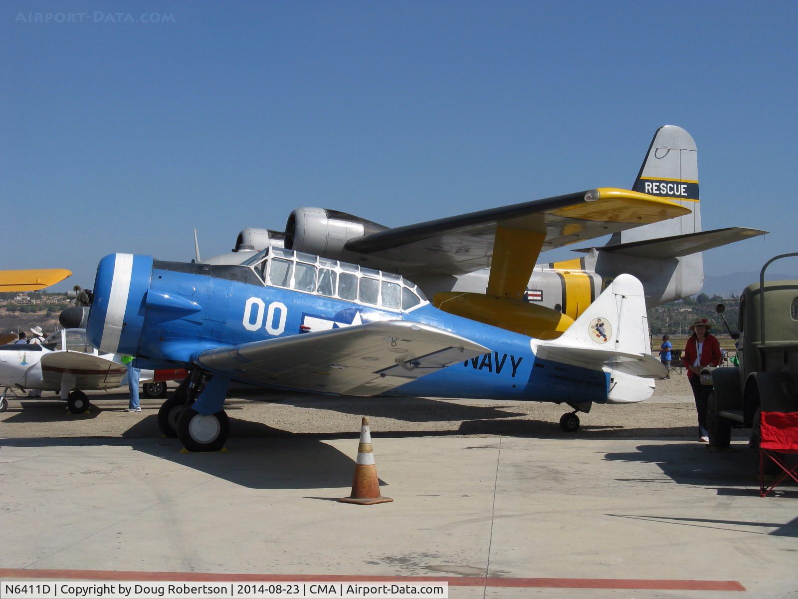 N6411D, 1942 North American SNJ-4 Texan C/N 88-10117, 1942 North American SNJ-4, P&W R-1340 Wasp 600 Hp