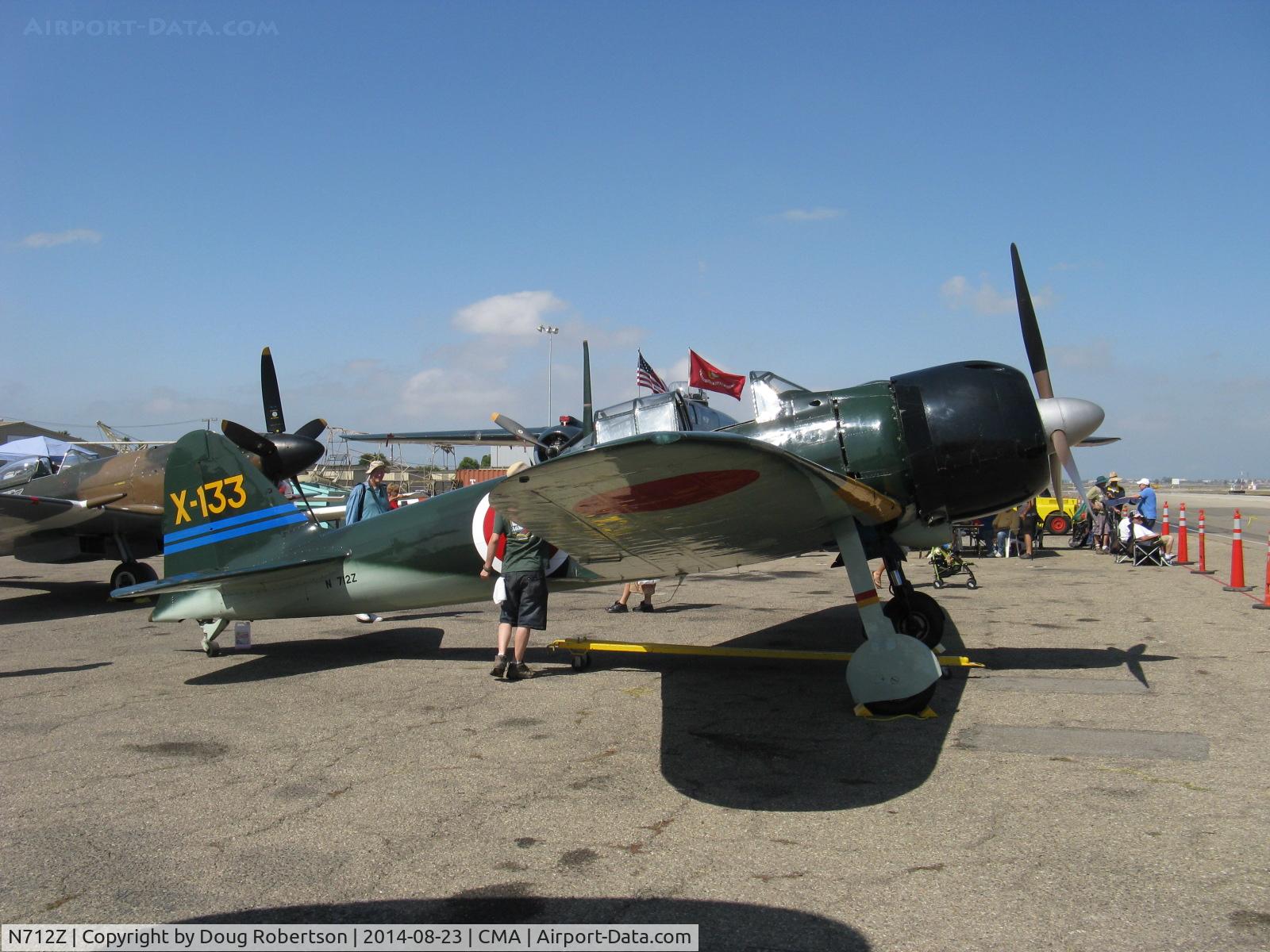 N712Z, 1942 Mitsubishi A6M3 Reisen (Zero) C/N 3869, 1942 Mitsubishi A6M3 ZERO-SEN 'ZEKE', P&W R-1830 1,130 Hp upgrade from original Sakai radial.