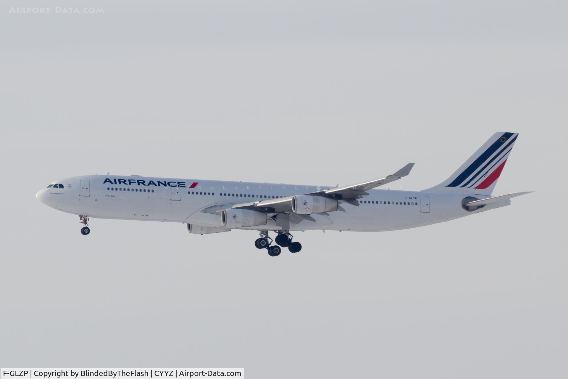 F-GLZP, 1999 Airbus A340-313X C/N 260, On final for 23 at Toronto Pearson