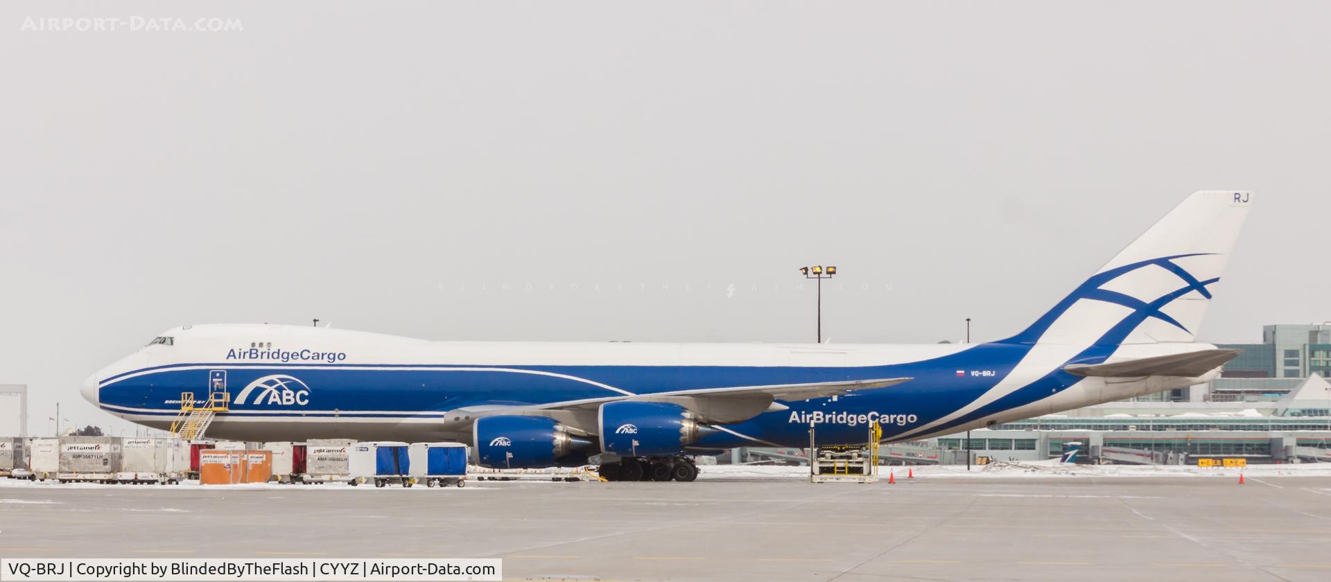 VQ-BRJ, 2013 Boeing 747-8HVF C/N 37670, Parked at infield cargo at Toronto Pearson