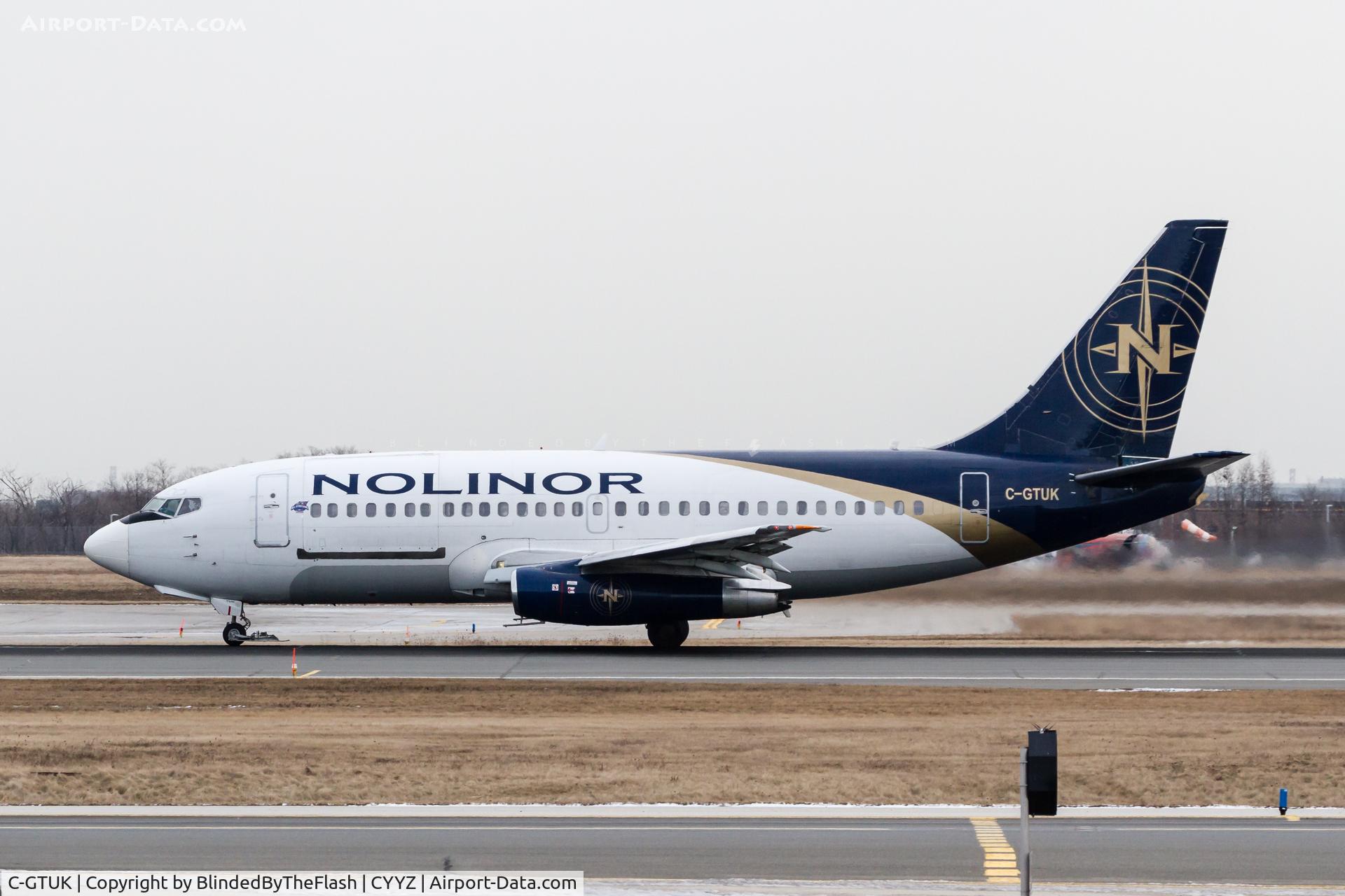 C-GTUK, 1983 Boeing 737-2B6C C/N 23049, Starting its takeoff roll down 05 at Toronto Pearson