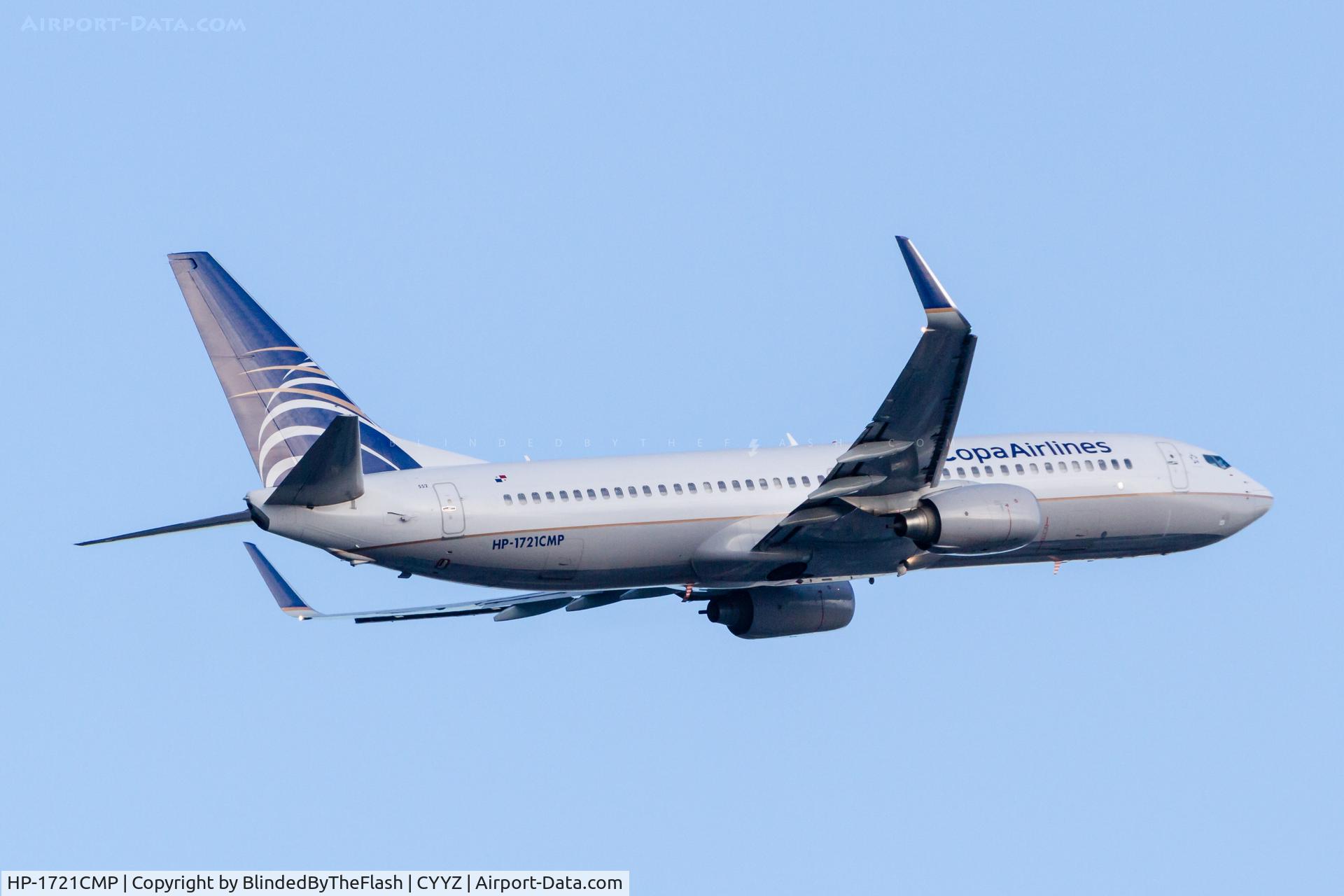 HP-1721CMP, 2011 Boeing 737-8V3 C/N 40362, Wheels up after departing 06L at Toronto Pearson