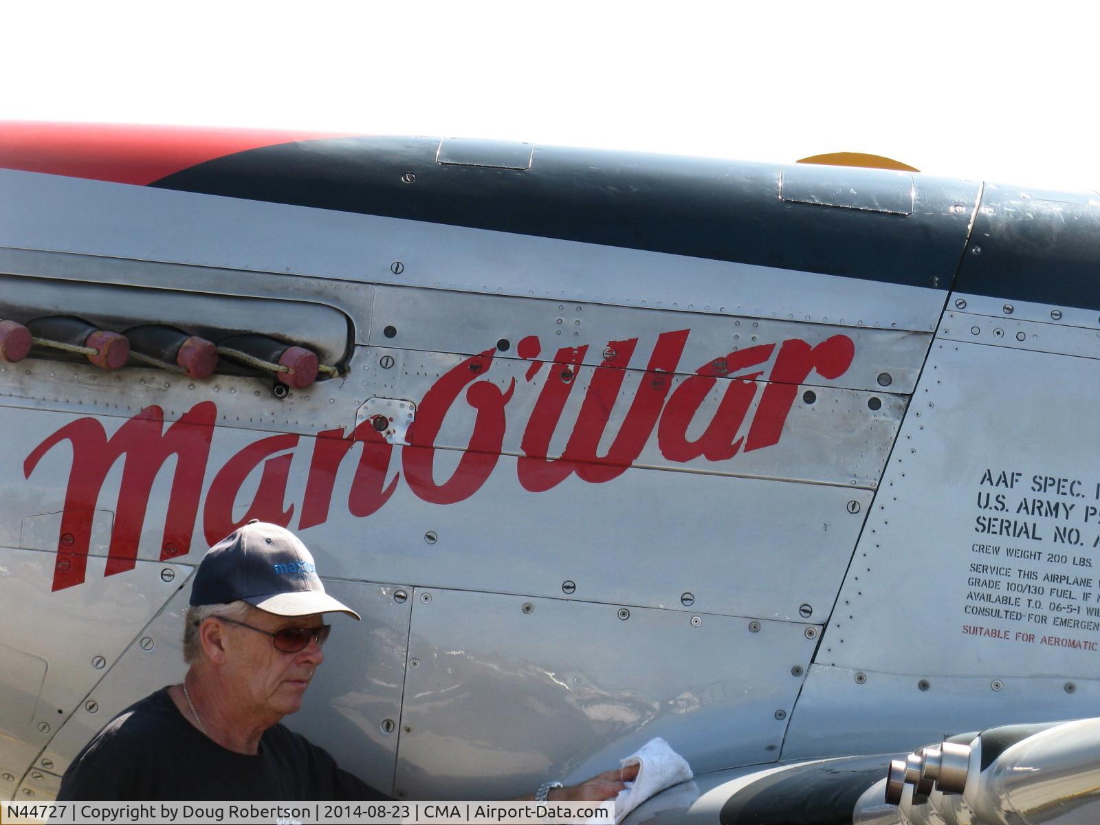 N44727, 1944 North American P-51D Mustang C/N 122-39198, 1944 North American/Aero Classics P-51D MUSTANG 'MAN-O-WAR', Packard-Rolls Royce V-1650-3 MERLIN 1,695 Hp, logo