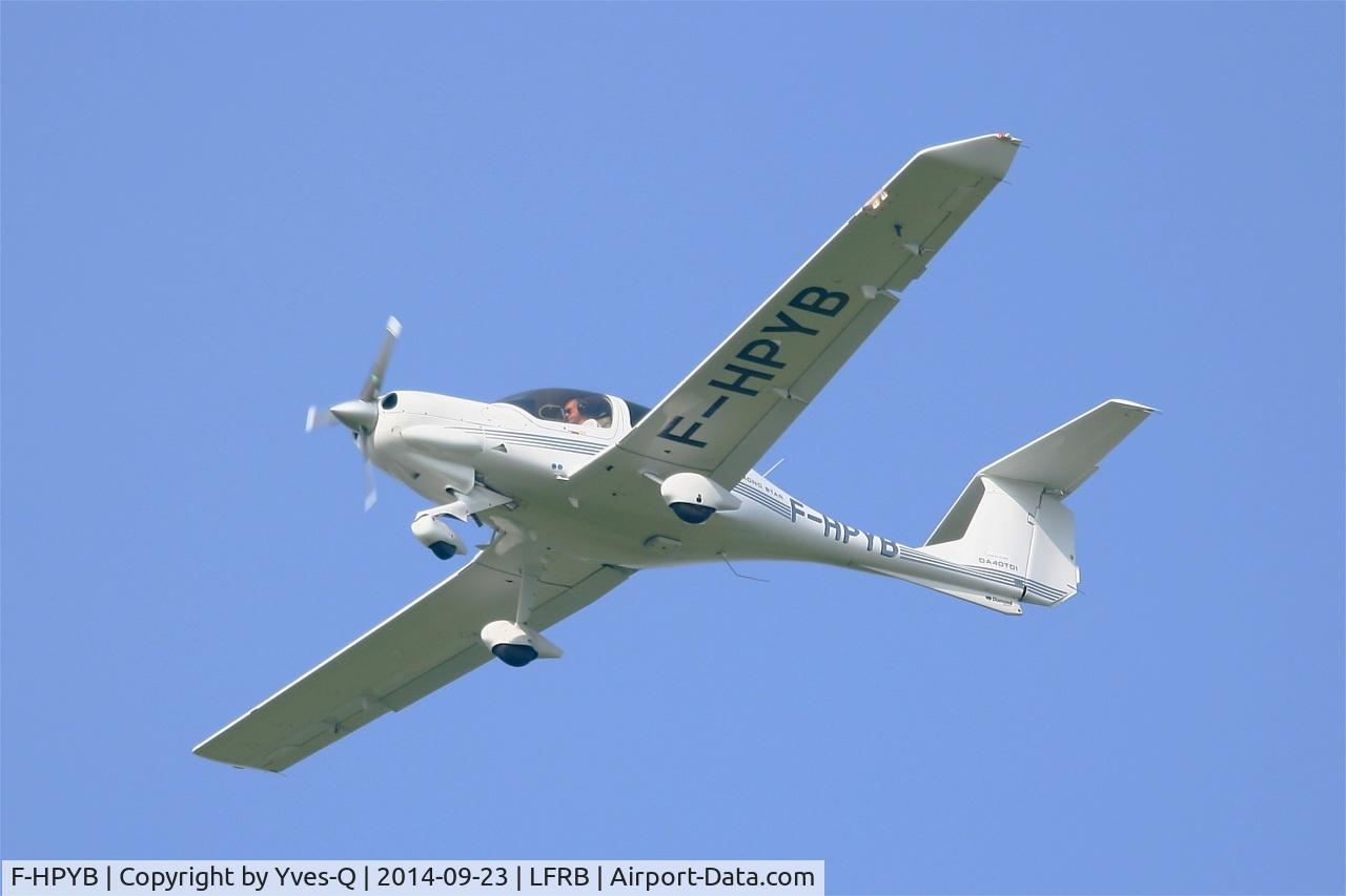 F-HPYB, 2012 Diamond DA-40 Diamond Star Diamond Star C/N DA-289, Diamond DA-40 Diamond Star, long final rwy 25L, Brest-Bretagne airport (LFRB-BES)