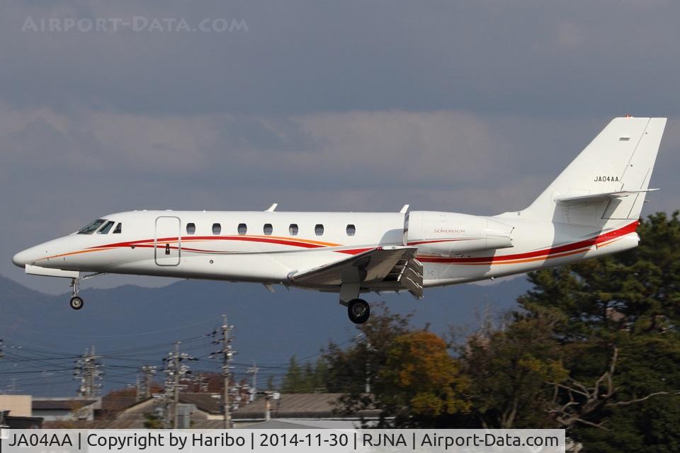 JA04AA, 2008 Cessna 680 Citation Sovereign C/N 680-0229, Landing on RWY 34.