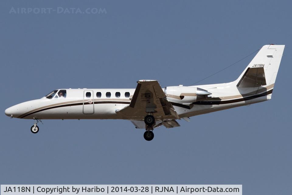 JA118N, 1990 Cessna 560 Citation V C/N 560-0046, Landing on RWY 34.