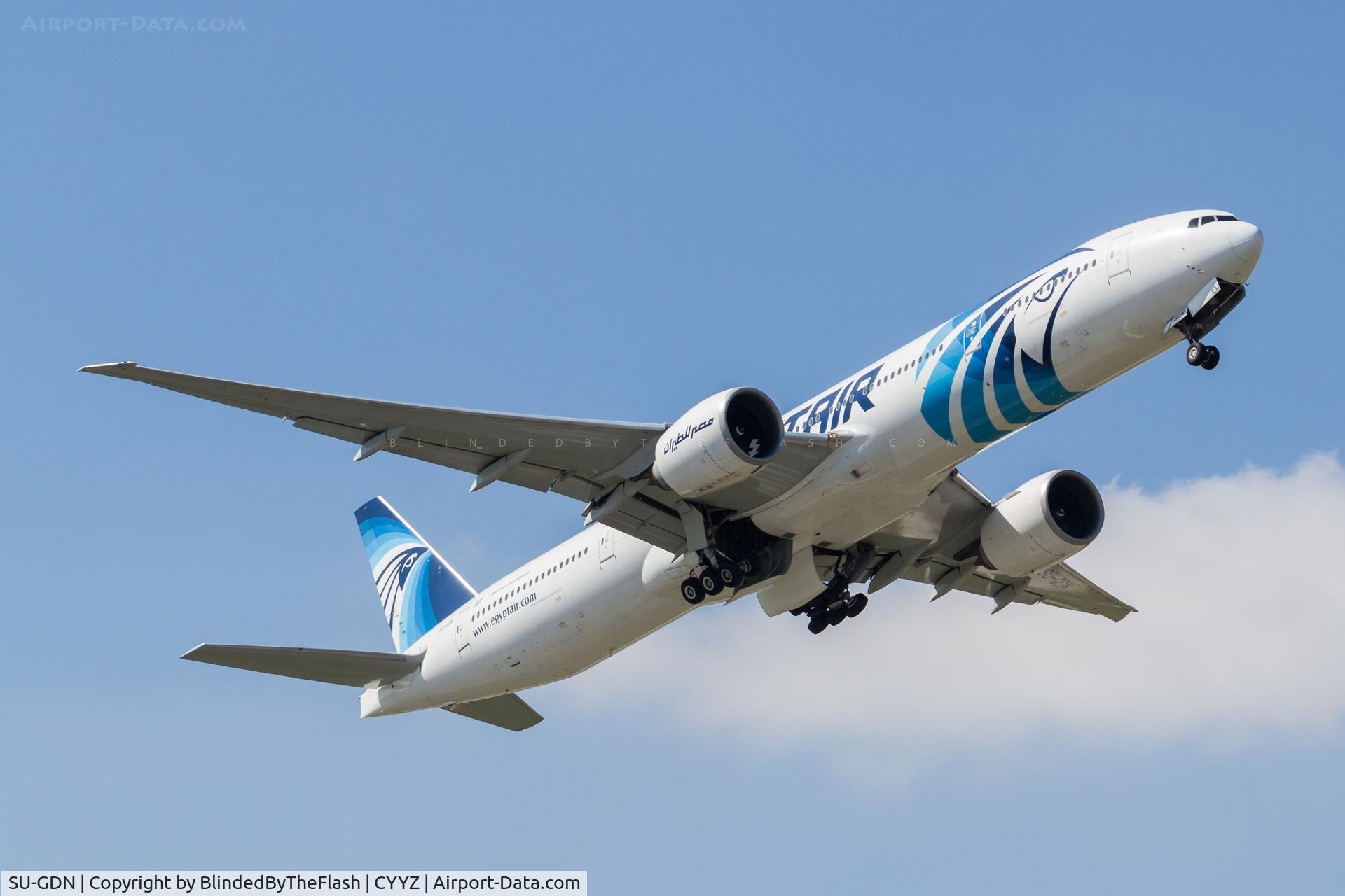 SU-GDN, 2010 Boeing 777-36N/ER C/N 38288, Gear up as it departs runway 05 at Toronto Pearson