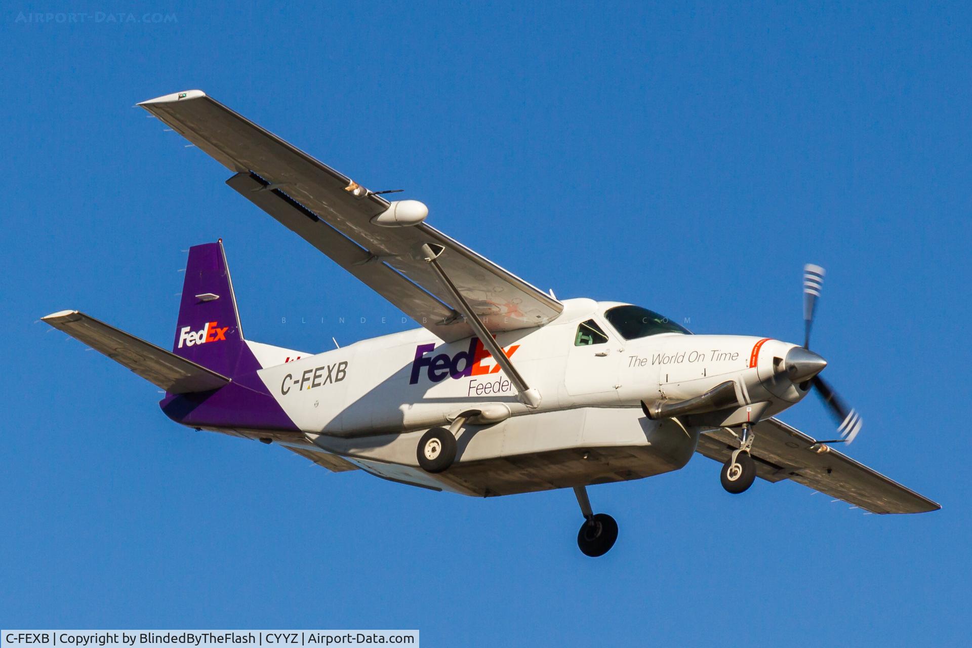 C-FEXB, 1996 Cessna 208B Grand Caravan C/N 208B0539, On final for 23 at Toronto Pearson