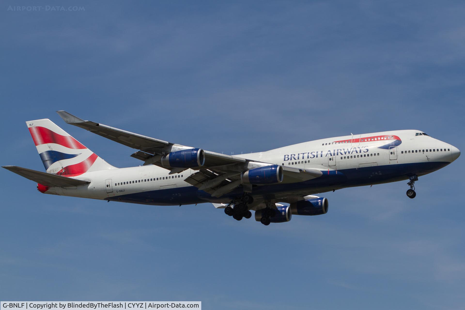G-BNLF, 1989 Boeing 747-436 C/N 24048, On final for runway 05 at Toronto Pearson