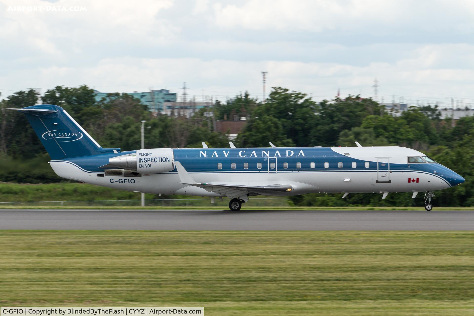 C-GFIO, 2001 Bombardier CRJ-200ER (CL-600-2B19) C/N 7526, Touching down on runway 33L at Toronto Pearson
