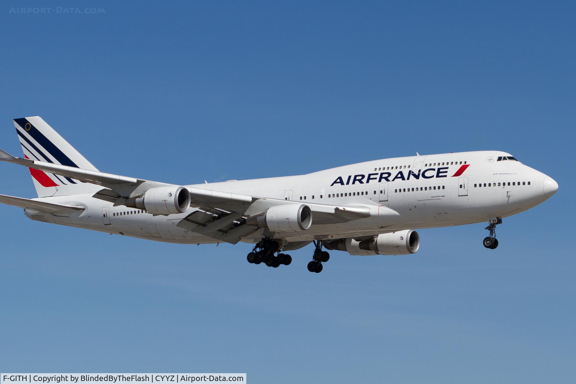 F-GITH, 2003 Boeing 747-428 C/N 32868, On short final for runway 23 at Toronto Pearson