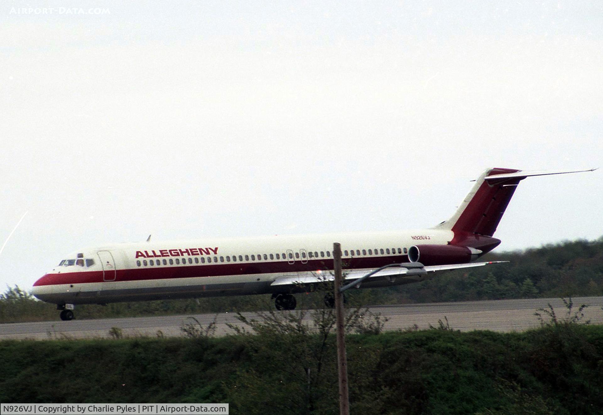 N926VJ, 1981 McDonnell Douglas DC-9-31 C/N 48146, Allegheny