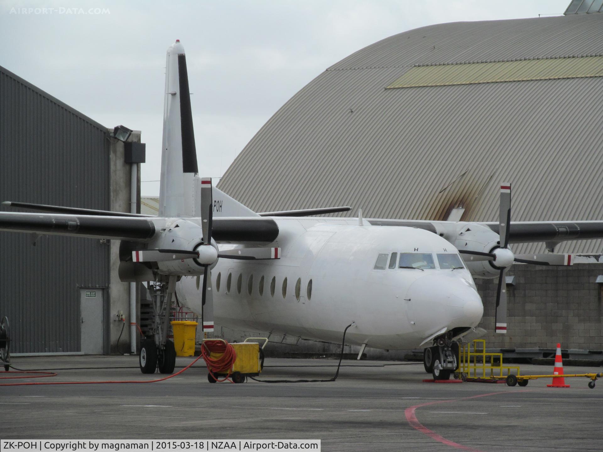 ZK-POH, 1984 Fokker F-27-500 Friendship C/N 10680, on apron at AKL near domestic terminal
