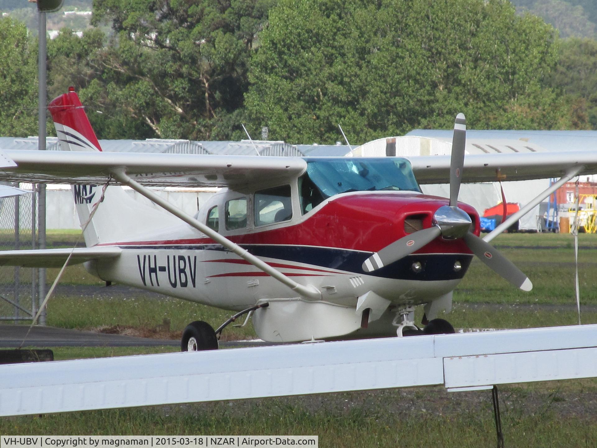 VH-UBV, 1980 Cessna U206G Stationair C/N U20605671, at new home of Ardmore - to become ZK-MAF shortly