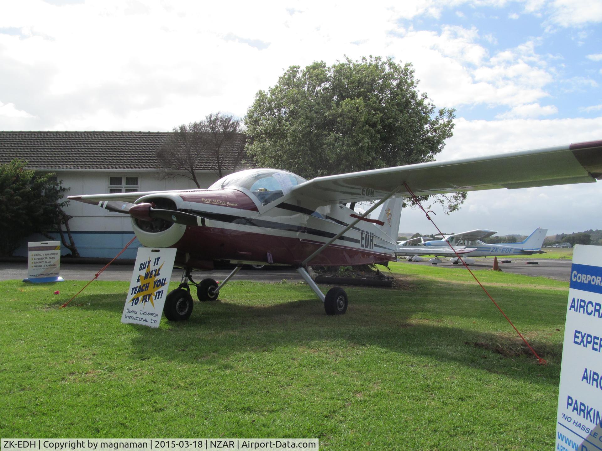 ZK-EDH, 1967 Bolkow Bo-208C Junior C/N 649, close up from front