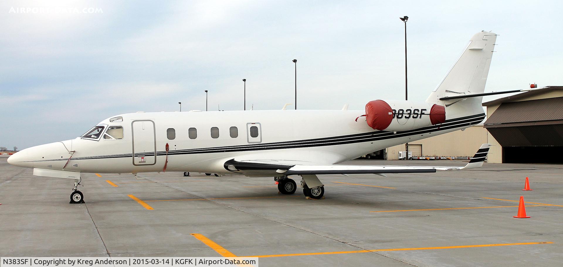 N383SF, 1996 Israel Aircraft Industries ASTRA SPX C/N 083, Israel Aircraft Astra SPX on the ramp in Grand Forks, ND.