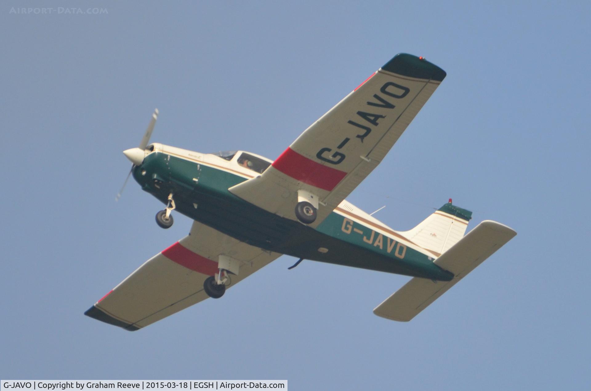 G-JAVO, 1979 Piper PA-28-161 Warrior C/N 28-8016130, Departing from Norwich.