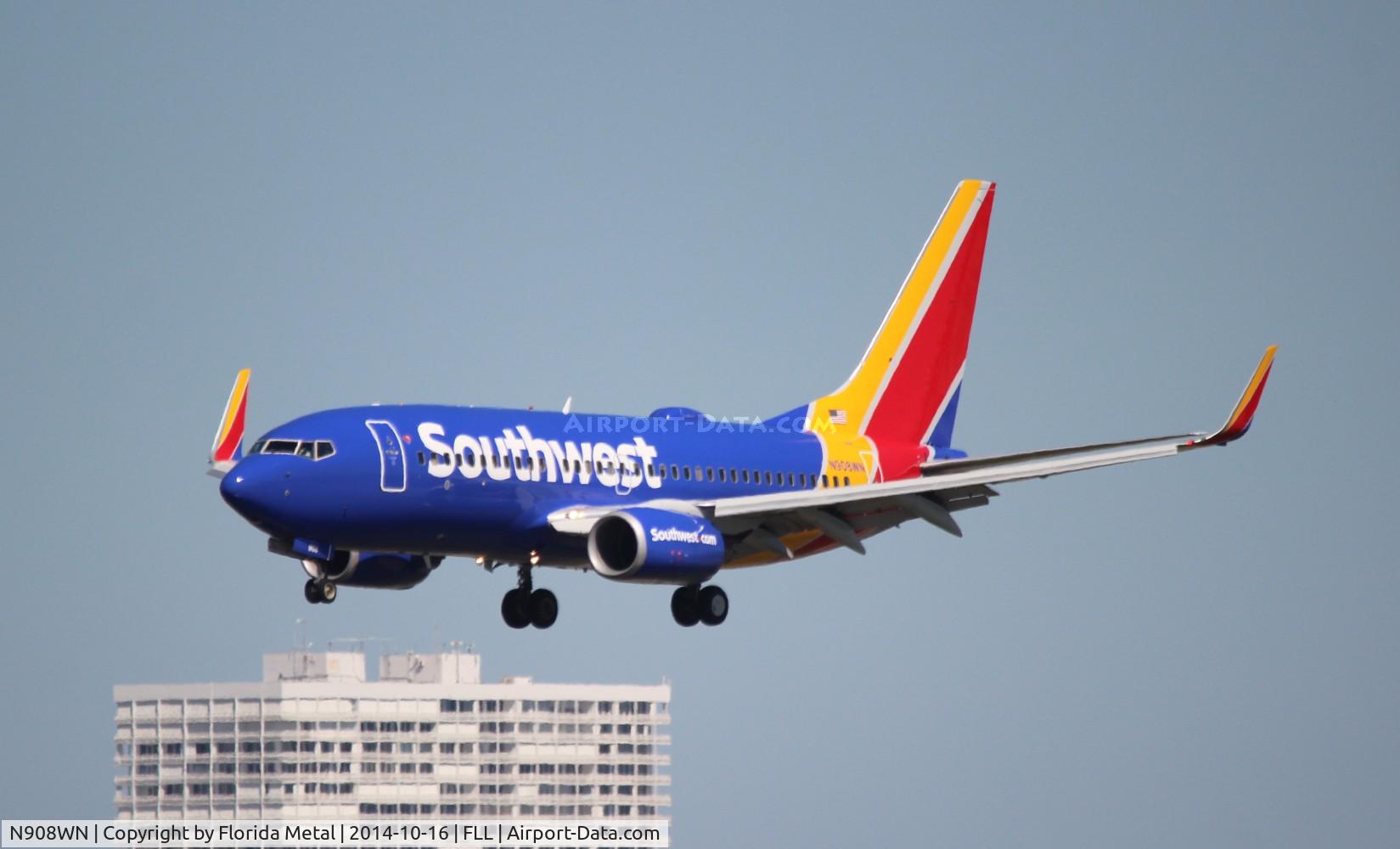 N908WN, 2008 Boeing 737-7H4 C/N 36620, Southwest