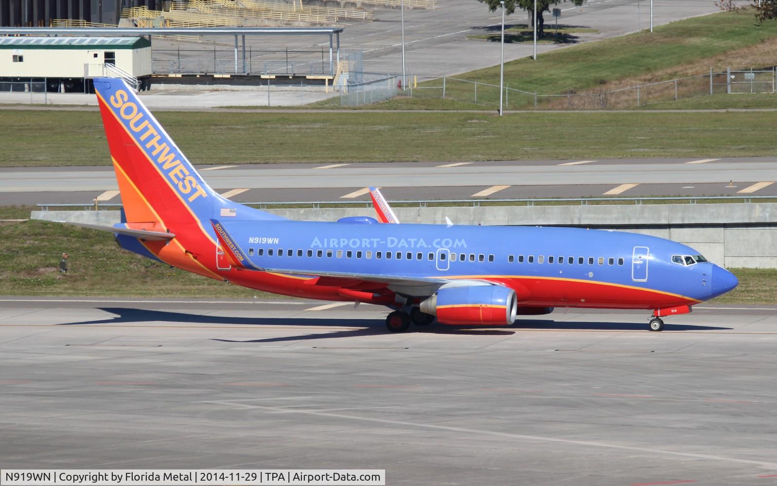 N919WN, 2008 Boeing 737-7H4 C/N 36625, Southwest