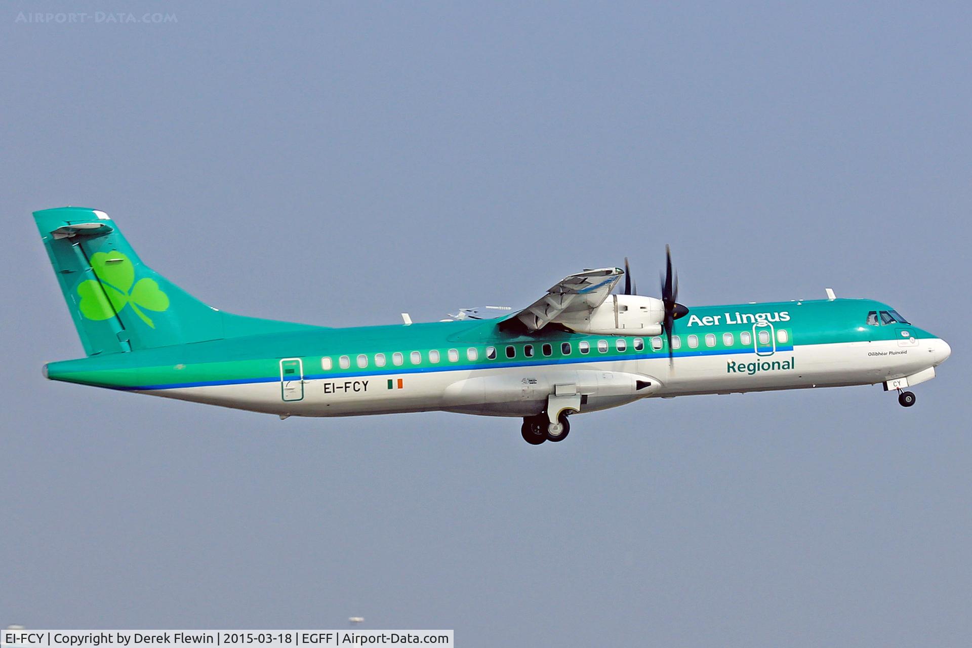 EI-FCY, 2014 ATR 72-600 (72-212A) C/N 1139, ATR 72-600, Dublin based, previously F-WWEB, EI-FCY, callsign Stobart 91CW. seen departing runway 12 enroute to Dublin.