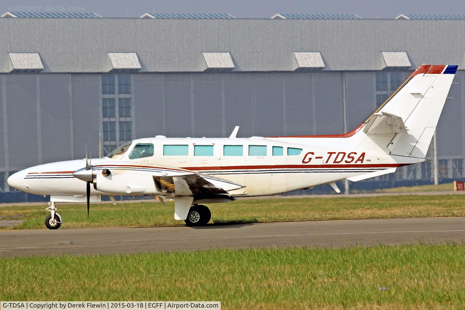 G-TDSA, 2008 Reims Cessna F406 Caravan II C/N F406-0096, Visiting Caravan II, Farnborough based, callsign Landmark 31, seen shortly after landing on runway 12.