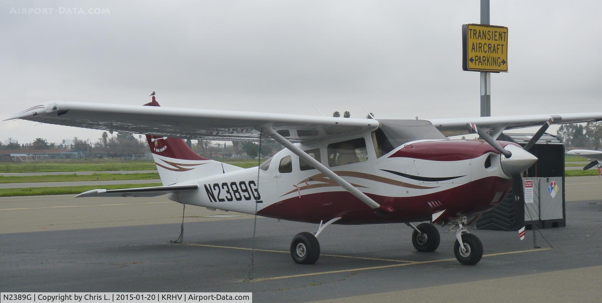 N2389G, 2006 Cessna T206H Turbo Stationair C/N T20608586, A very nice transient 2006 Cessna T206H waiting for the clouds to clear up for departure.